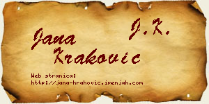 Jana Kraković vizit kartica